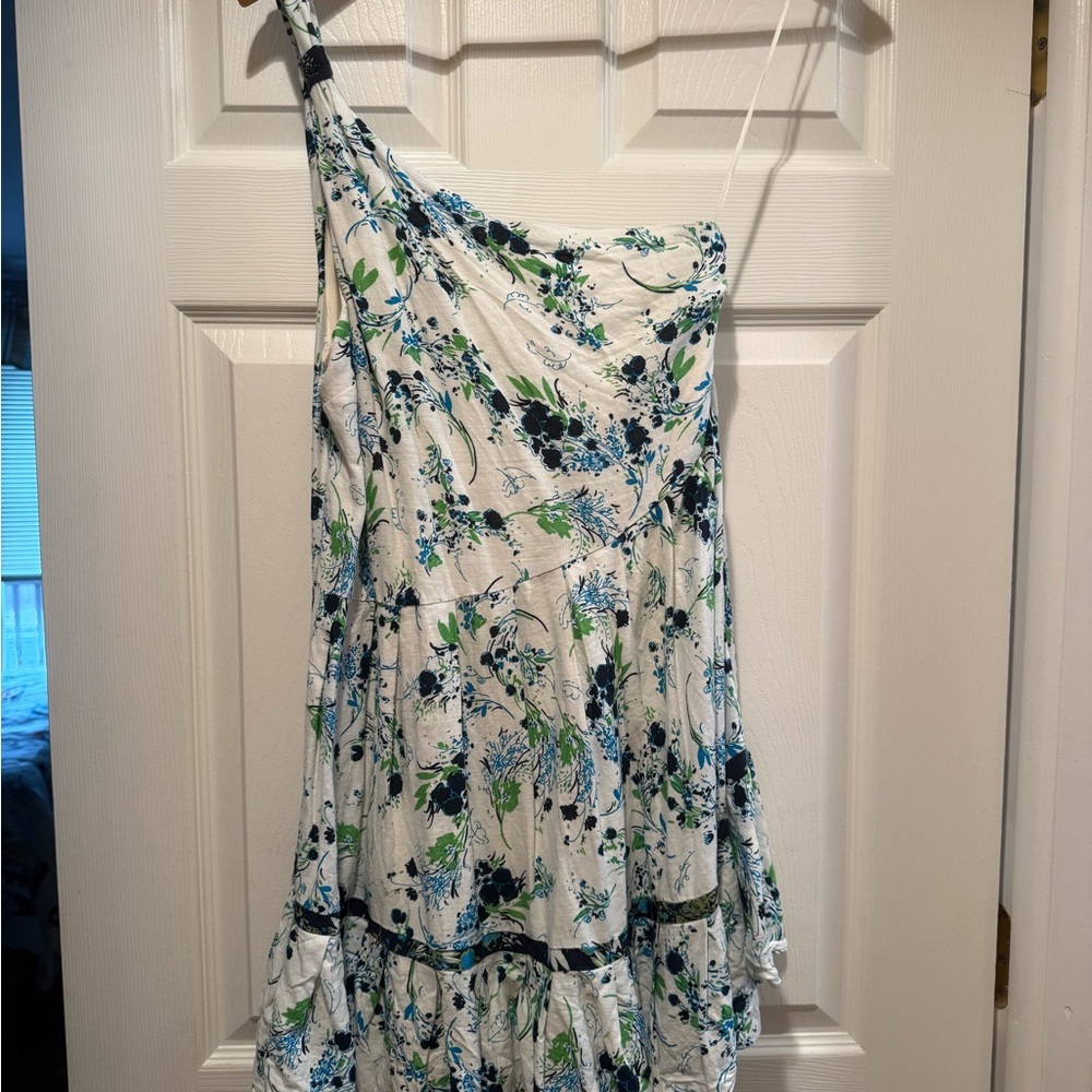 Free People One-Shoulder Floral Mini Dress
